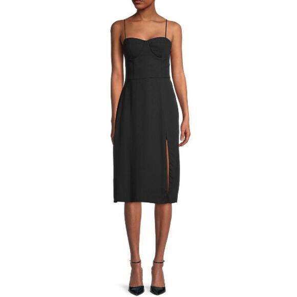 Socialite Dresses & Skirts - New SOCIALITE NORDSTROM Women's Black Front-Slit Bustier Dress Size L